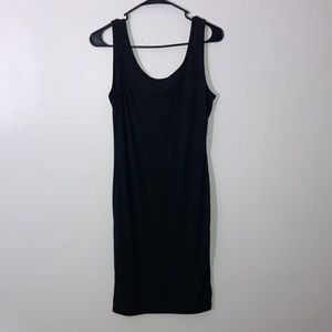 Never Worn black ribbed body con dress